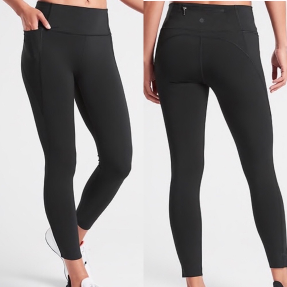 ATHLETA Velocity Stash Pocket 7/8 Tights Black XL